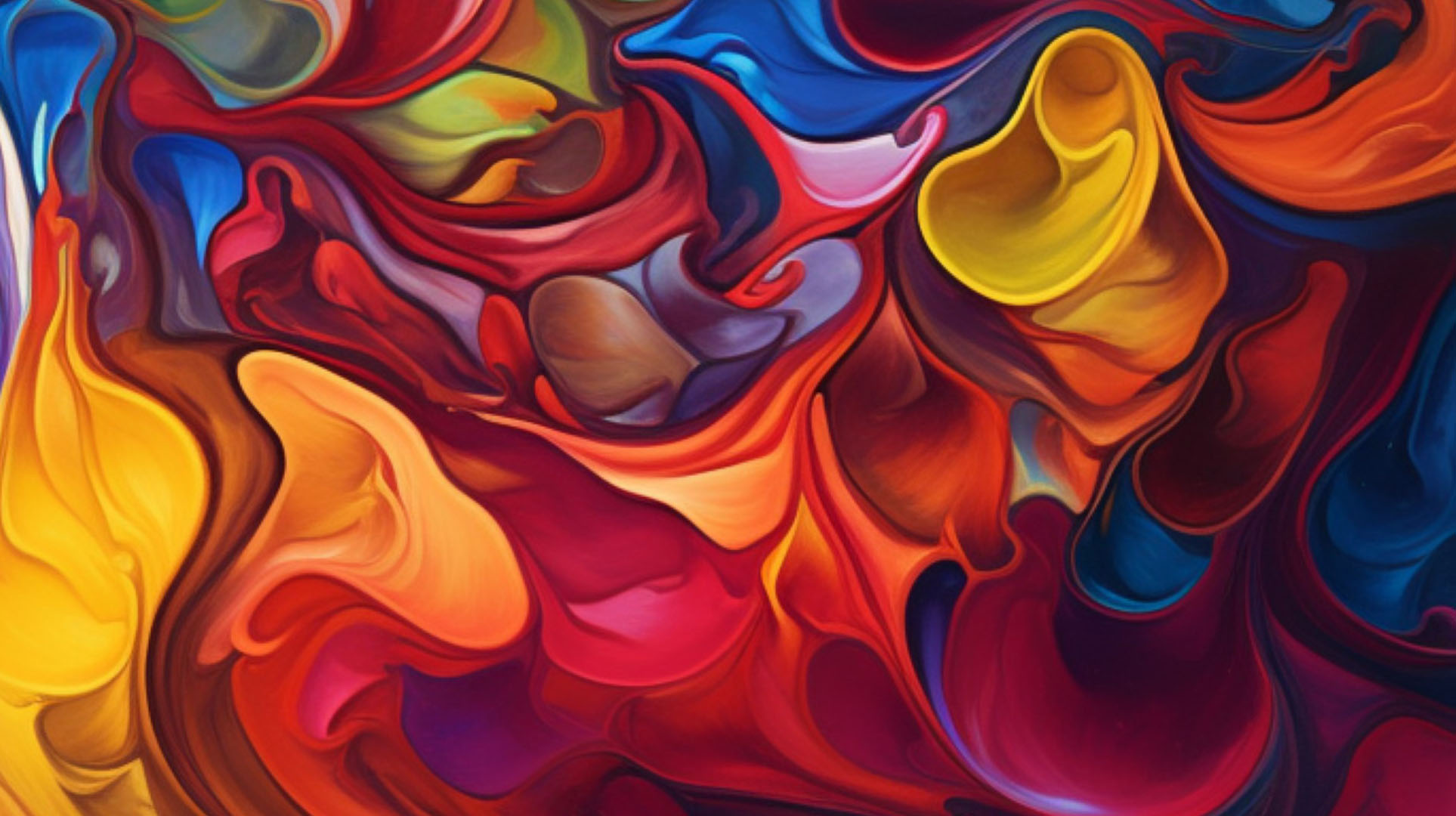Colorful fluid of colors that shows creativity.